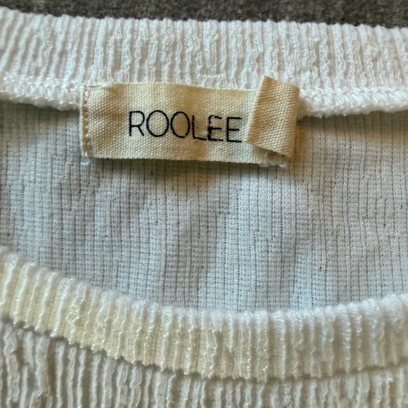 Roolee White Top with Floral Sleeve - Picture 2 of 3